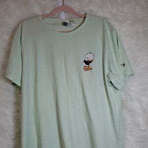 Divided Light Green Cartoon Tee